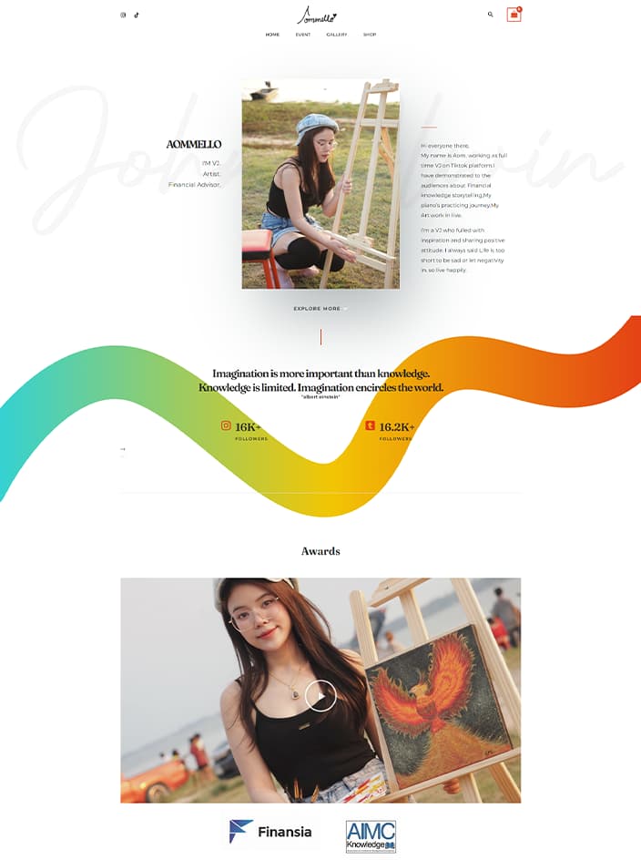 ผลงานรับทำเว็บไซต์ WordPress Aommello
