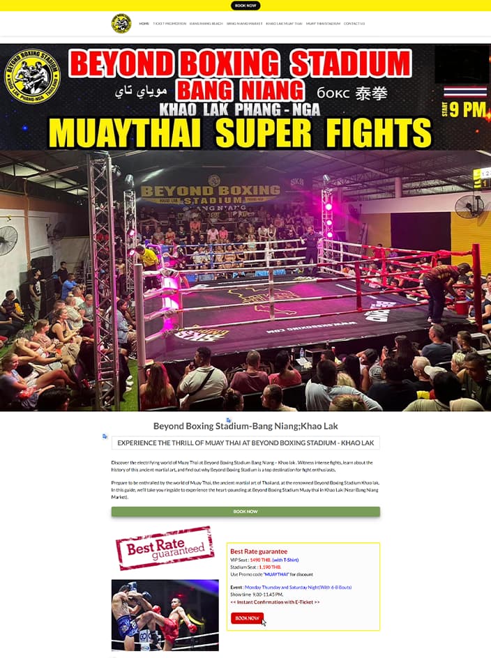 ผลงานรับทำเว็บไซต์ WordPress beyond boxing