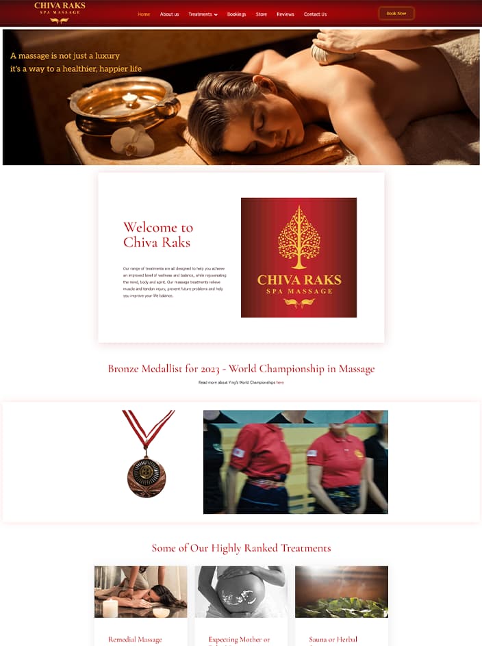 ผลงานรับทำเว็บไซต์ WordPress chiva raks