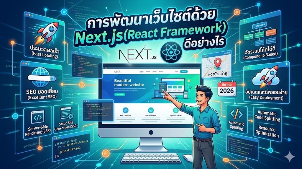 การพัฒนาเว็บไซต์ด้วย Next.js (React Framework) ดีอย่างไร